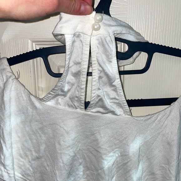 🤍Womens Medium Ruffle Collared Mid Sleeve Shirt🤍 - Picture 3 of 5